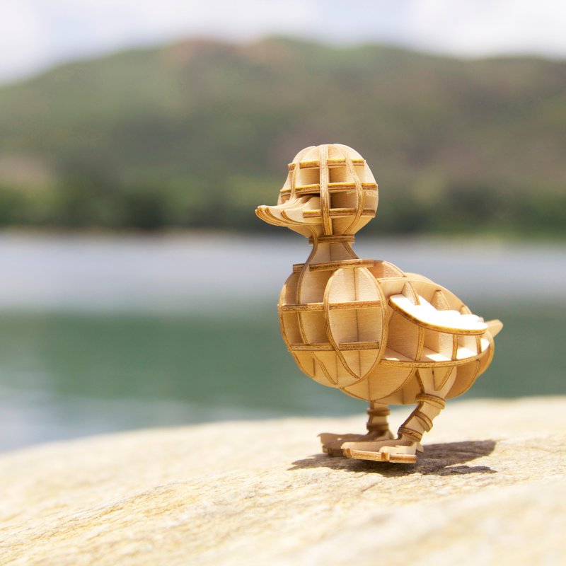 Jigzle 3D立体拼图系列 | 木质鸭拼图 | 超疗愈 - 拼图 - 木头 