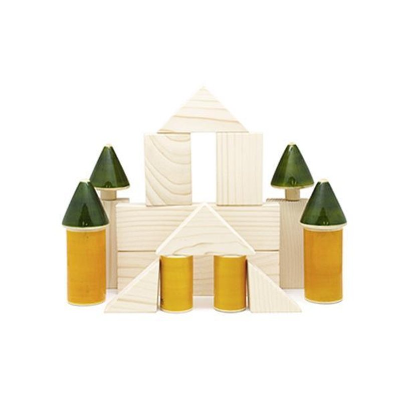 印度Maya宝贝积木18件组 - 玩具/玩偶 - 木头 咖啡色