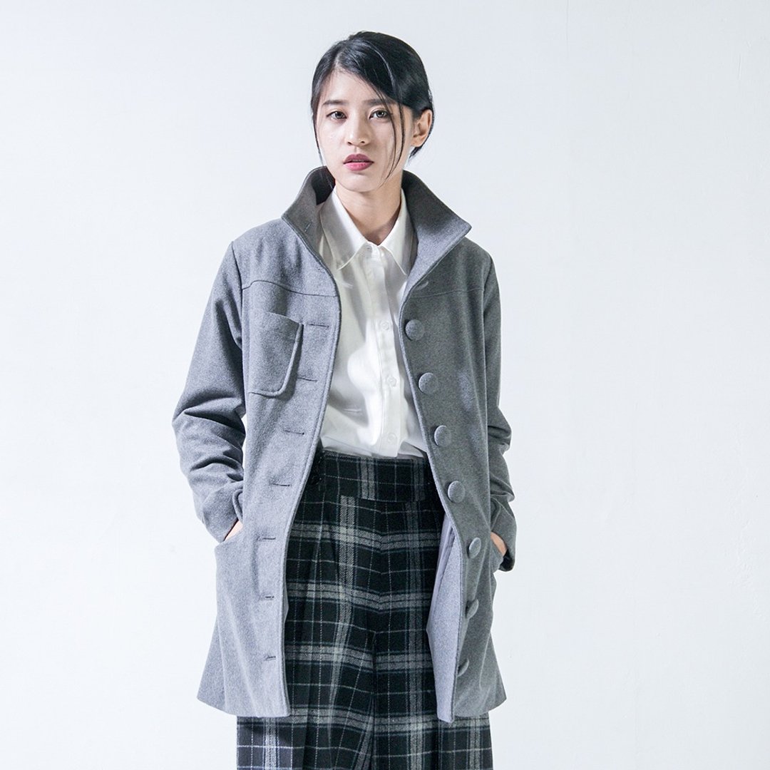 SU:MI said Noble 英式贵族羊毛外套_5AF205_毛呢灰 - 女装休闲/机能外套 - 羊毛 灰色
