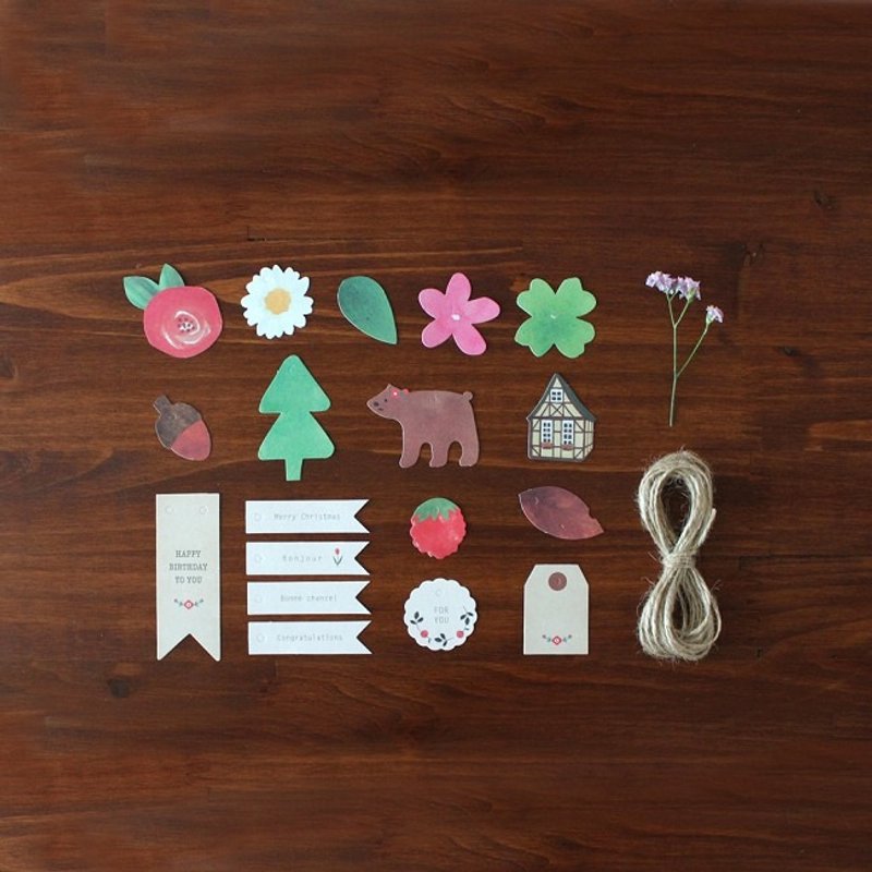 GentleWave-礼物包装-小熊森林造型包装吊牌组(18入),GTW10247 - 包装材料 - 纸 多色