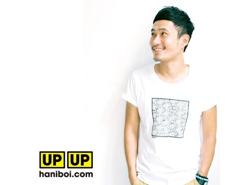 【UPUP举牌小人】官方商品 谈恋爱举牌小Tee 短袖T恤 - 女装 T 恤 - 棉．麻 白色