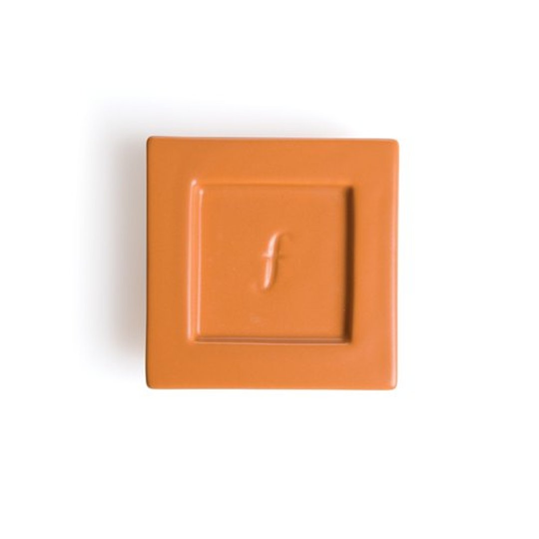 Tea Forte 2入陶瓷方型茶托 Tea Tray (砖红) Ceramic Tray - Terr - 茶具/茶杯 - 其他材质 橘色