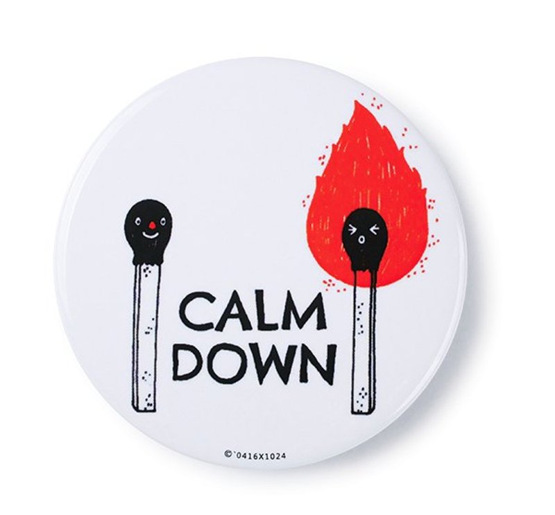 冷静啊～／徽章 - 徽章/别针 - 其他金属 白色