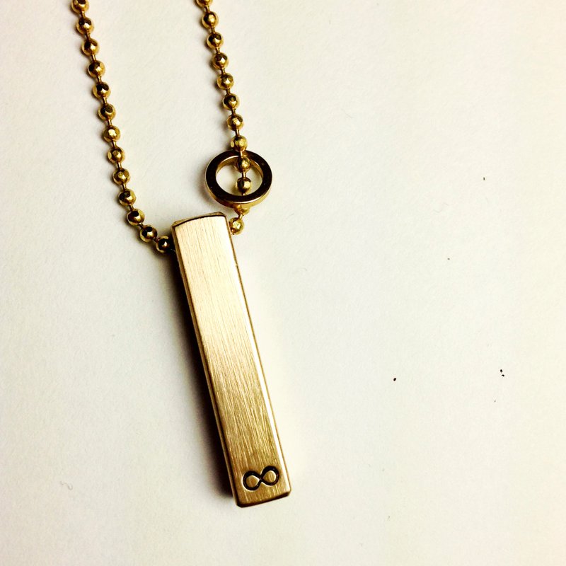 无限好运小铜条(mini版) 定制化手敲字母系列  Sugar Nok - 项链 - 其他金属 金色