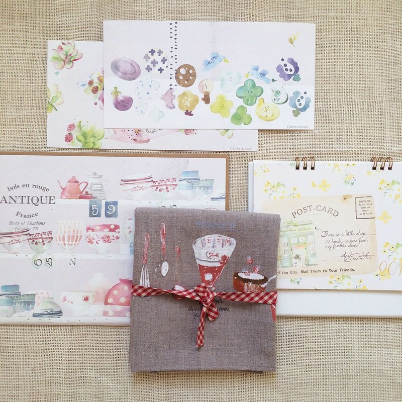 好日好物活动：亚麻茶巾（厨房红）＋年历 - 笔记本/手帐 - 纸 