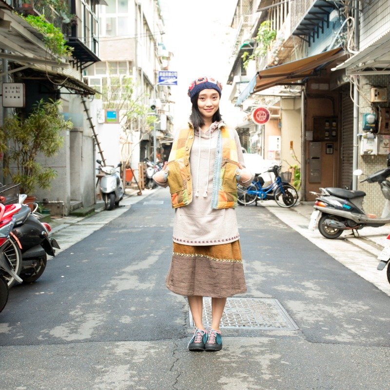 ☼拼布松紧棉质长裙☼（两色） - 裙子 - 棉．麻 多色