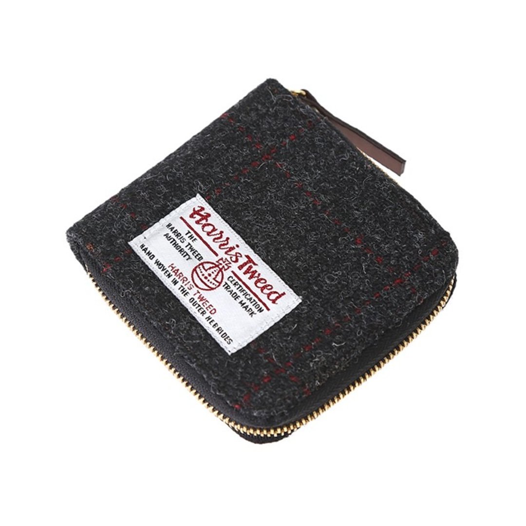 HARRIS TWEED WALLET - BLACK - 皮夹/钱包 - 羊毛 黑色