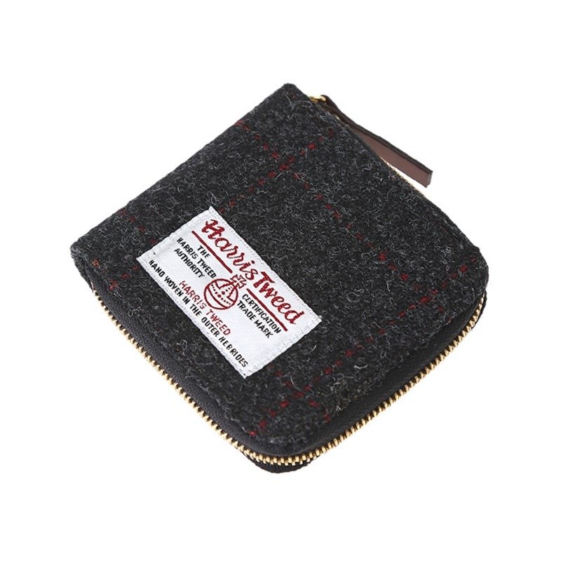 HARRIS TWEED WALLET - BLACK - 皮夹/钱包 - 羊毛 黑色