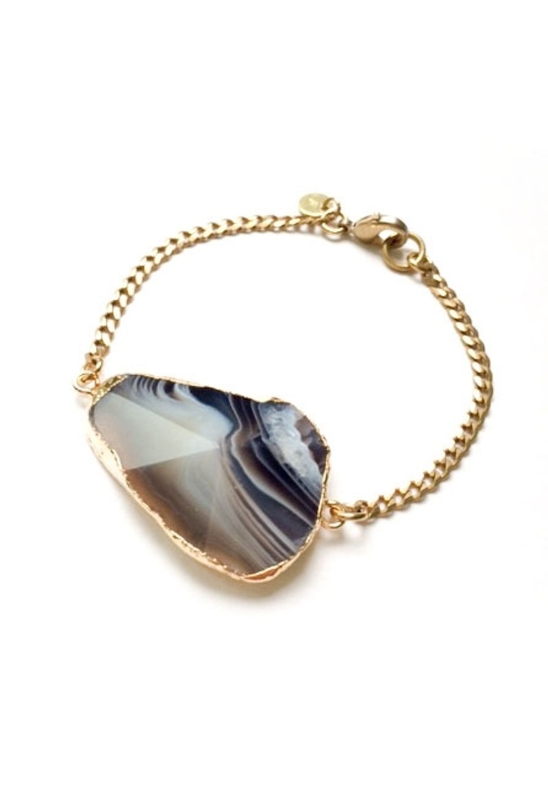 ZAKIYA 天然玛瑙金字塔手链 - 手链/手环 - 宝石 金色