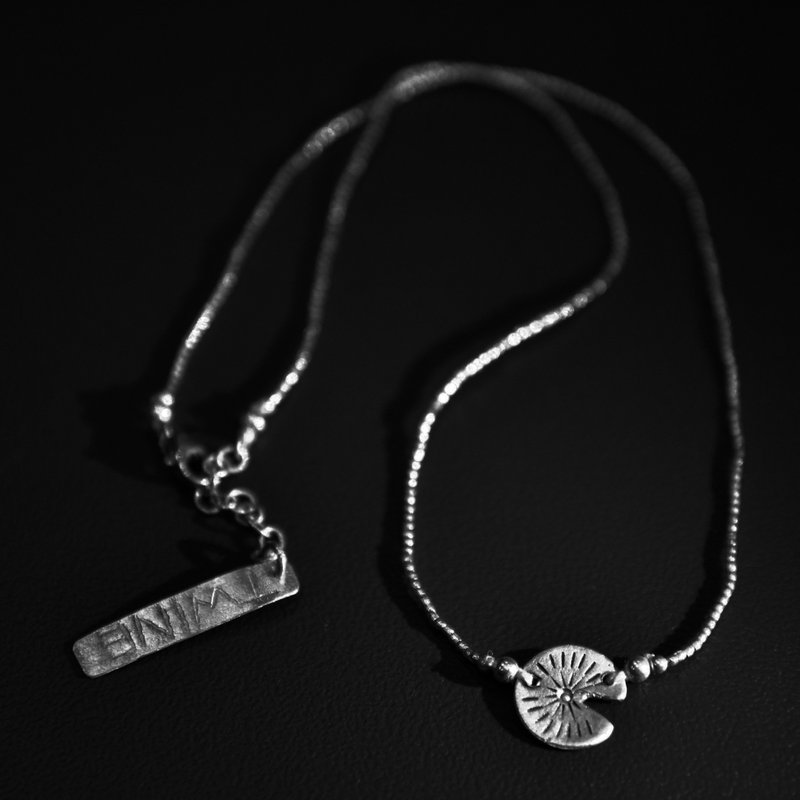 纯银饰品＿火焰木种子项链_地衣精灵的翅膀 - 项链 - 宝石 灰色