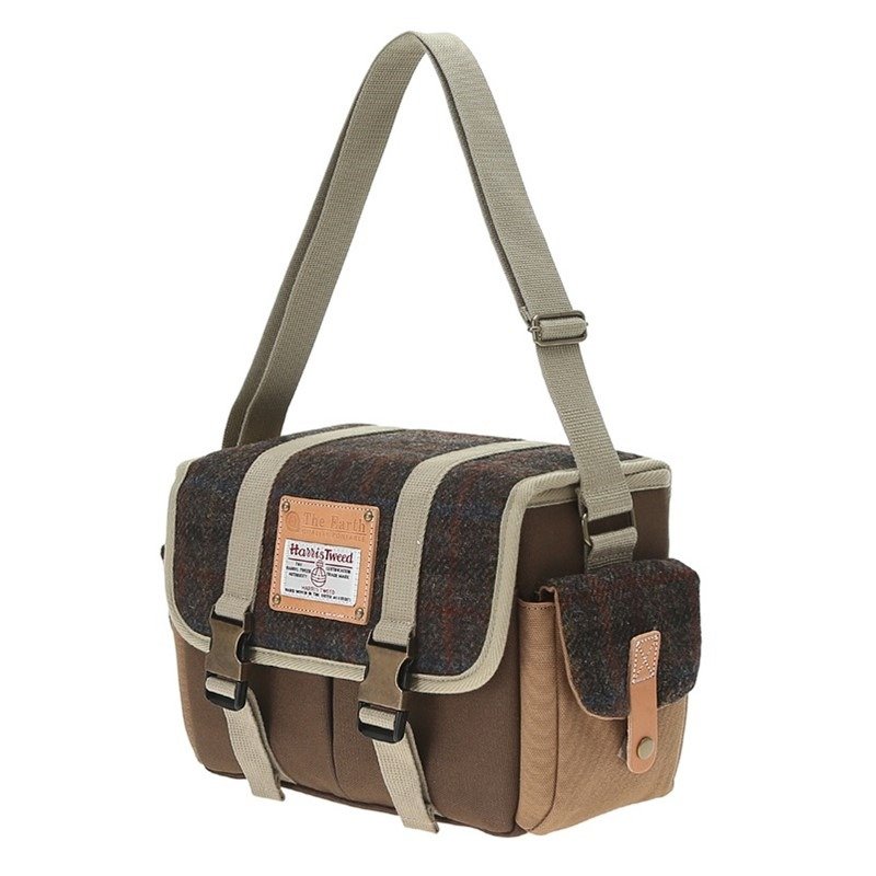 HARRIS TWEED CAMERA BAG - DARK BROWN - 相机包/相机袋 - 羊毛 咖啡色