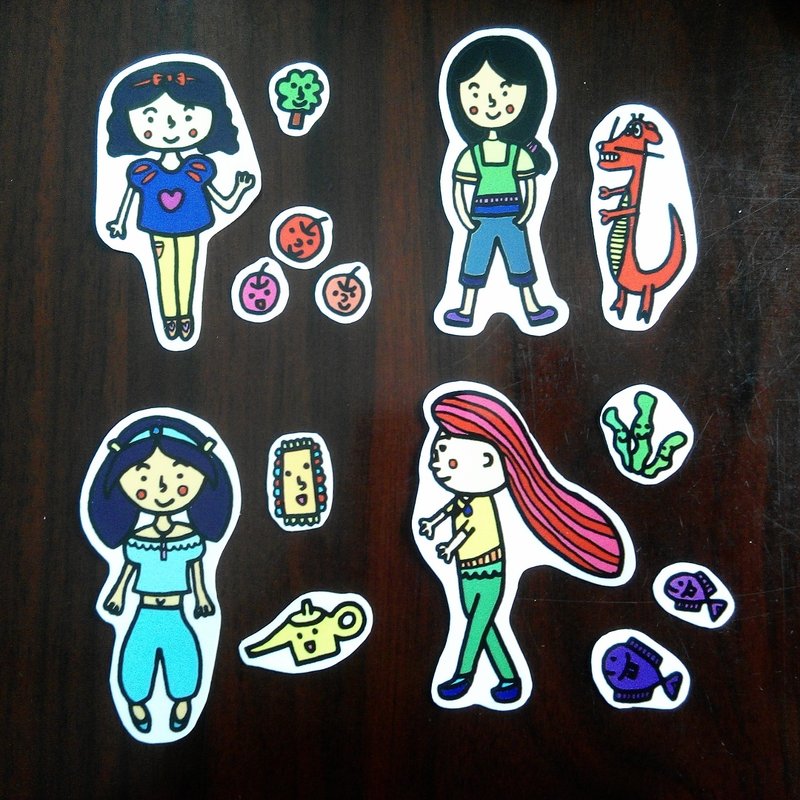 公主贴纸(防水透明款) - 贴纸 - 防水材质 多色