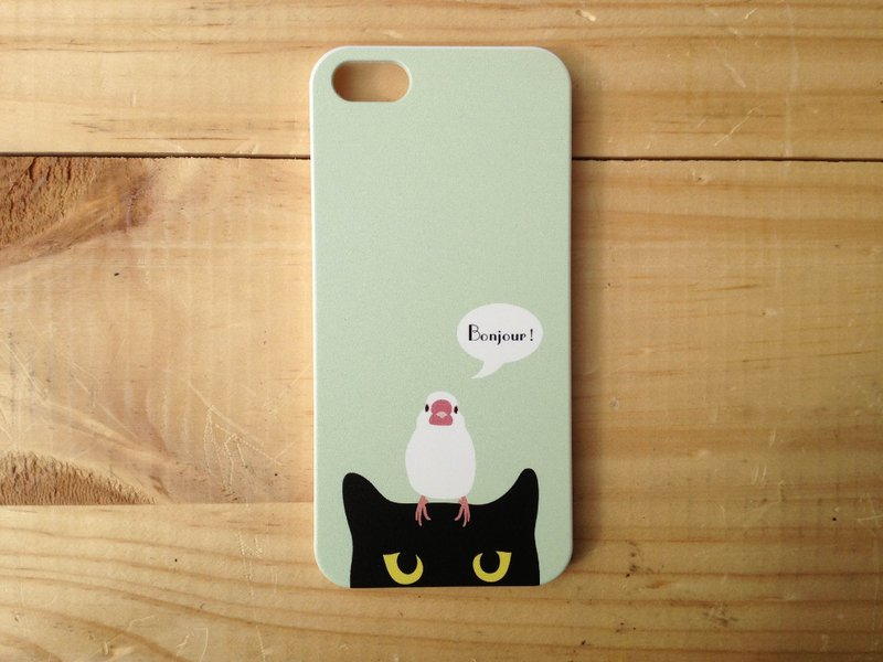 Bonjour! 绷啾儿～小黑与小文鸟　iPhone5/ 5S Case - 其他 - 塑料 绿色