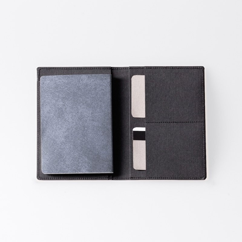 简约 双卡层 可水洗纸 护照夹 / 护照套 / 黑色 手工订制 - 护照夹/护照套 - 纸 黑色