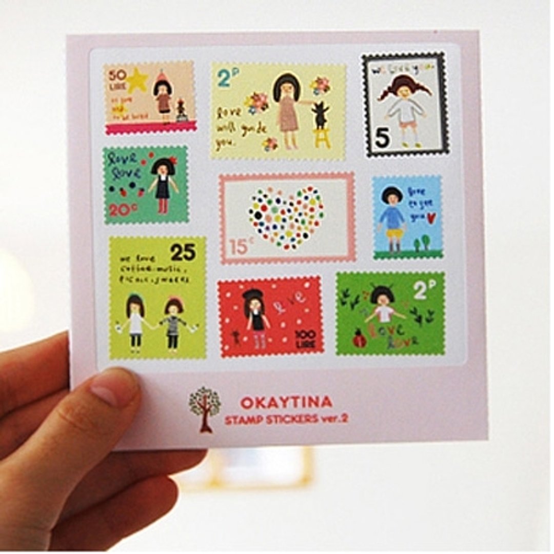 Dessin x 7321 Design-邮票贴纸组V2-OKTina,7321-00029 - 贴纸 - 纸 多色