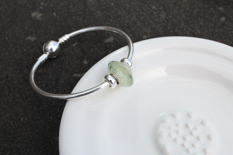 极 | Galaxy series 天然石星环系列手环-葡萄石 Prehnite -真相之石- - 手链/手环 - 宝石 绿色