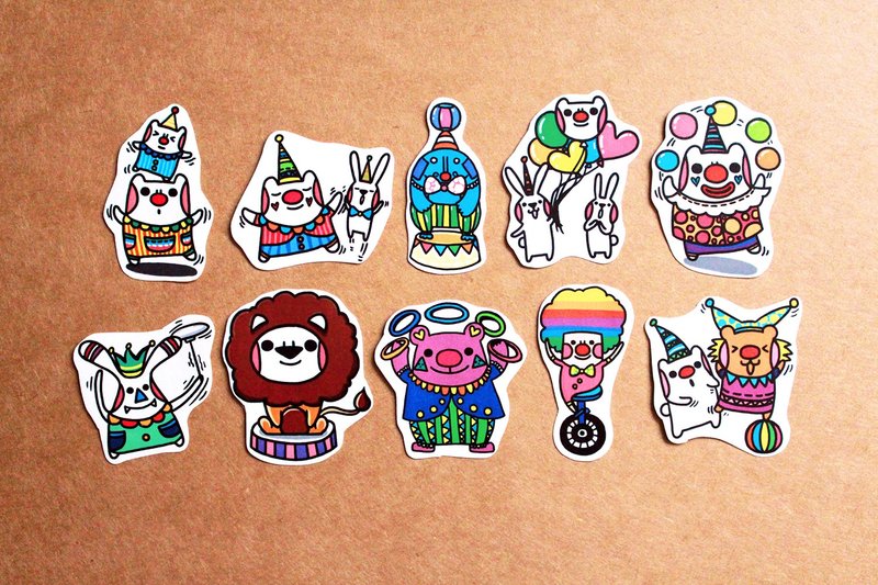 家族马戏团*贴纸 - 贴纸 - 纸 