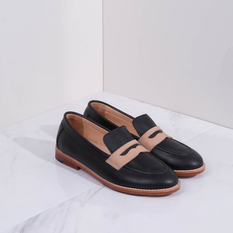 Kusshi Penny Loafer - 女款休闲鞋 - 真皮 黑色