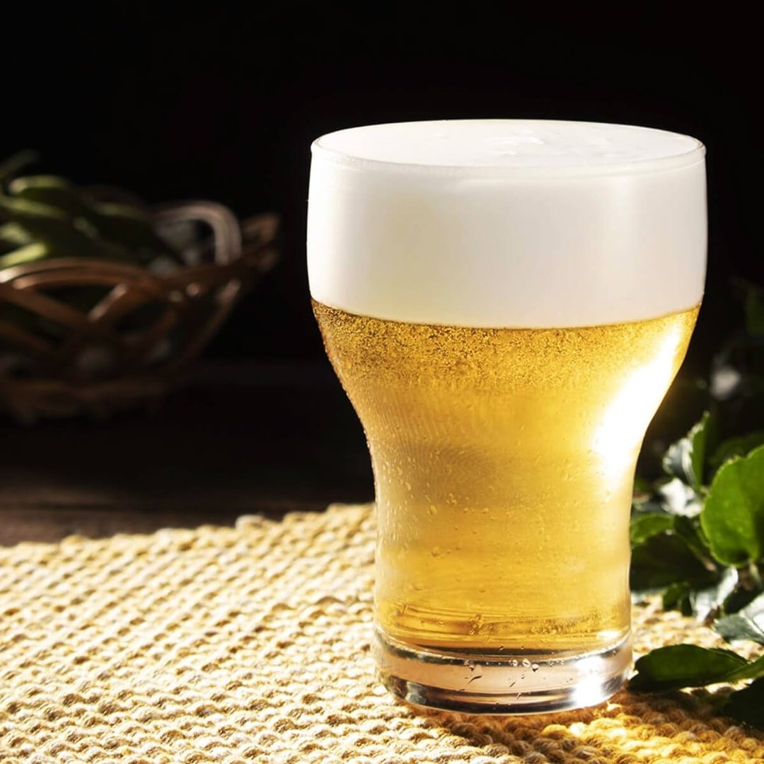 310cc【可以发泡泡的啤酒杯】日本制泡立啤酒杯 定制酒杯毕业礼物 - 酒杯/酒器 - 玻璃 黄色