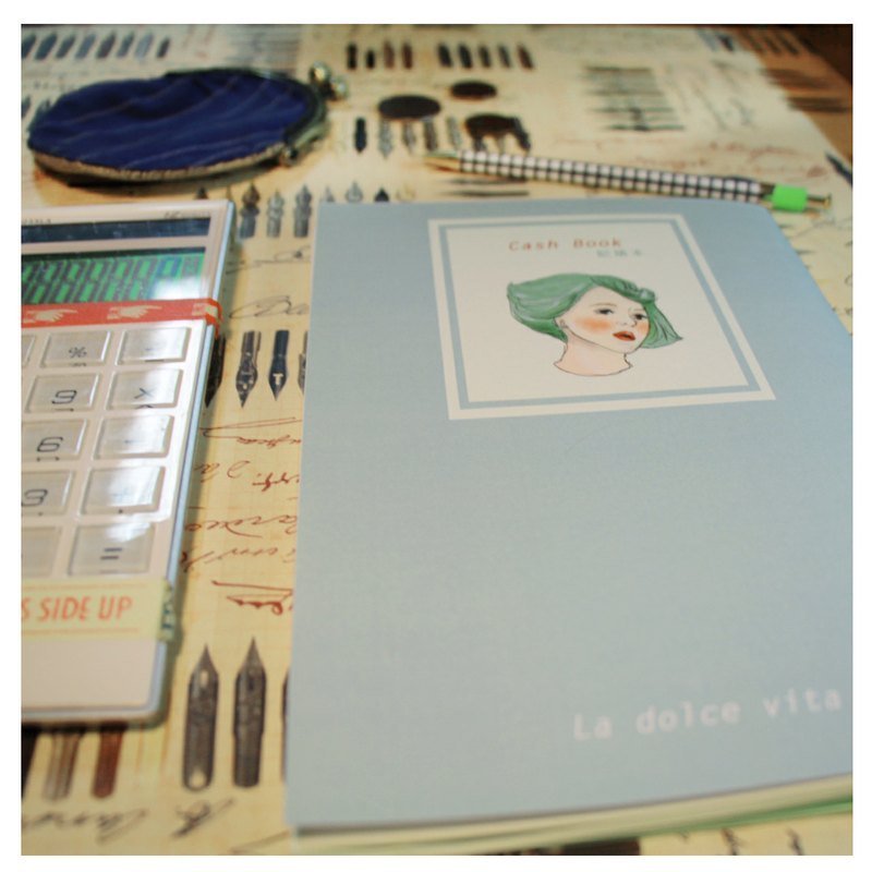 a5 优雅小姐记账本 - 笔记本/手帐 - 纸 蓝色