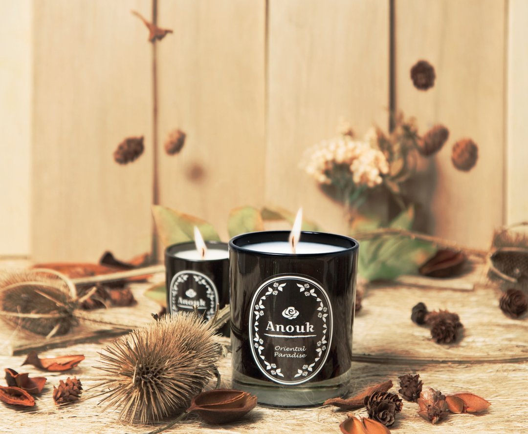 ORIENTAL PARADISE ． 香薰蜡烛 Anouk Luxury Scented Soy Candle (210g) - 蜡烛/烛台 - 蜡 黑色