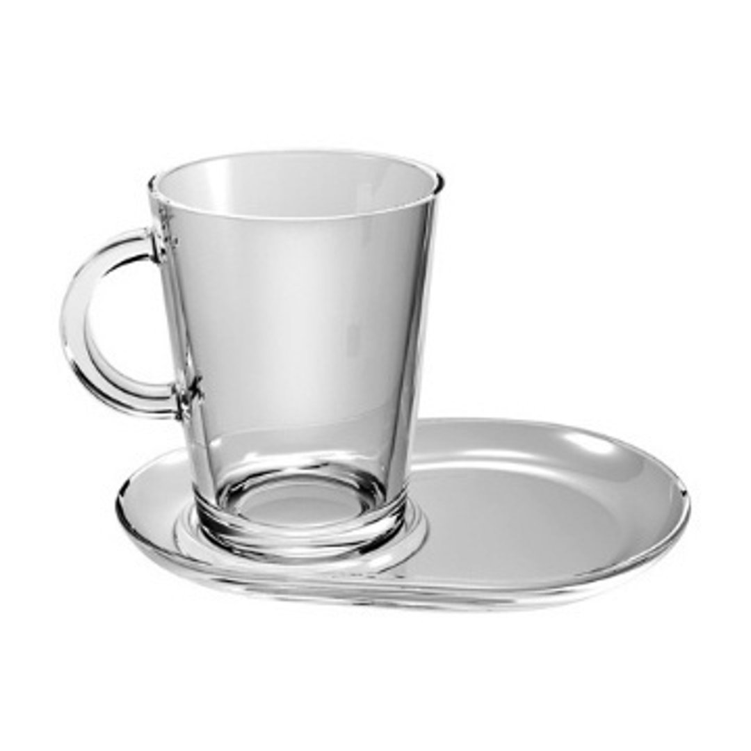 DUO LIFE 生活选物 - DUO点心双杯盘组 - 茶具/茶杯 - 玻璃 