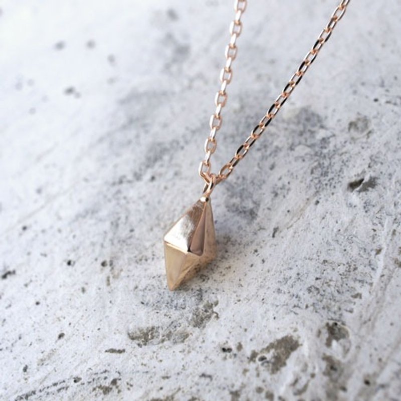 Octa Hydron necklace (K18PG) - 项链 - 其他金属 金色
