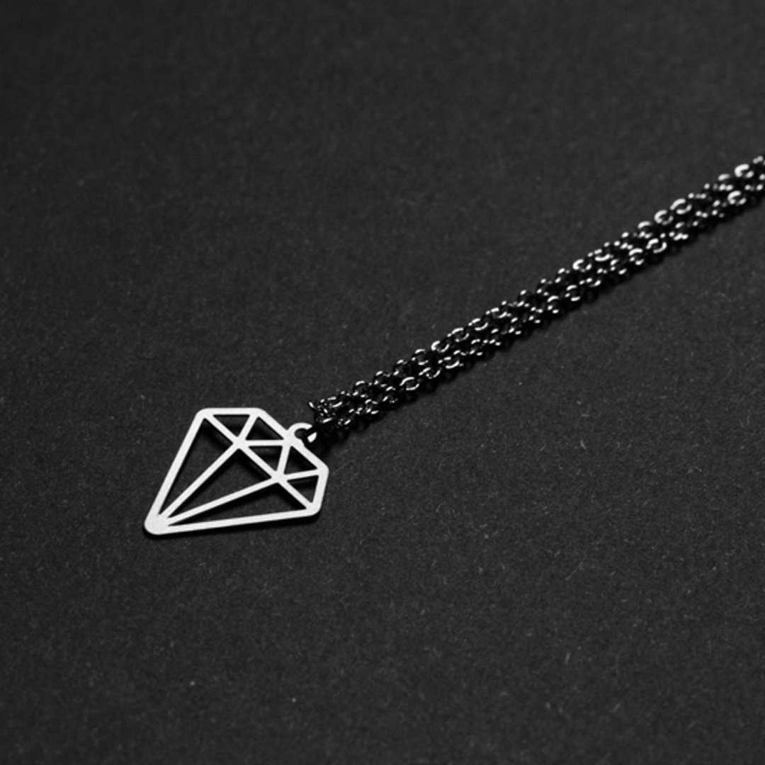钻石项链 Diamond Pendant - 项链 - 其他金属 