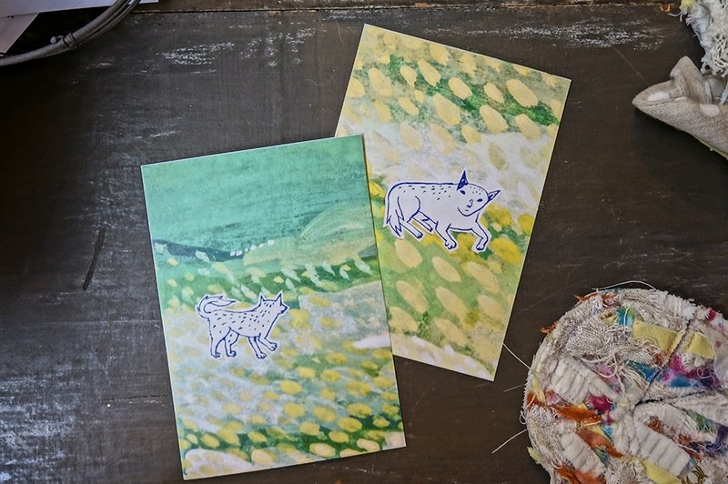 习惯明信片：：好喜欢草地 - 卡片/明信片 - 纸 绿色