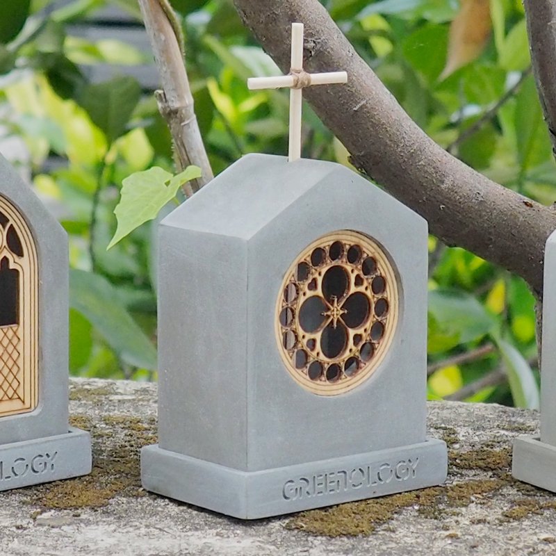 Greenology 水泥香薰教堂 - 香薰/精油/线香 - 水泥 灰色