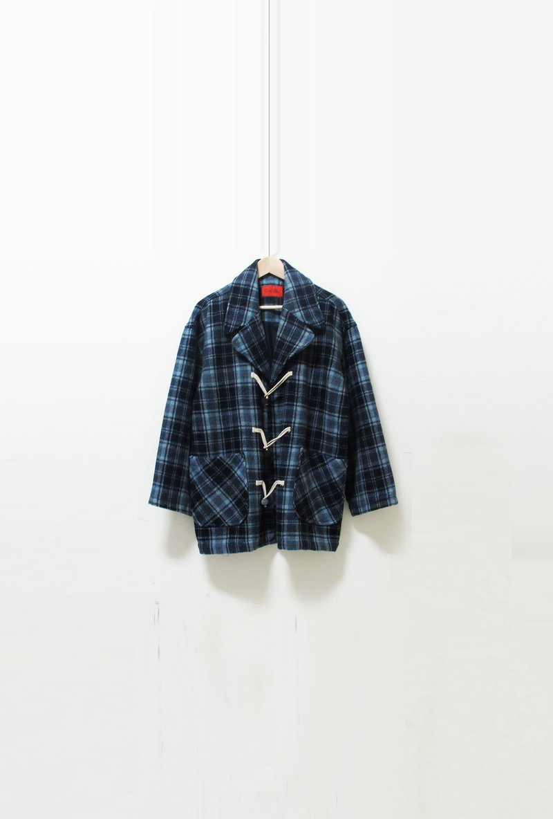 【Wahr】兰格牛角外套 - 女装休闲/机能外套 - 其他材质 蓝色