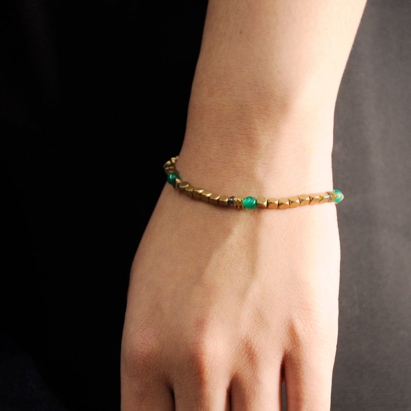 堇青石 招财 人缘 二色性 绿玛瑙 避邪 招贵人 睡眠 手环 - 手链/手环 - 宝石 紫色