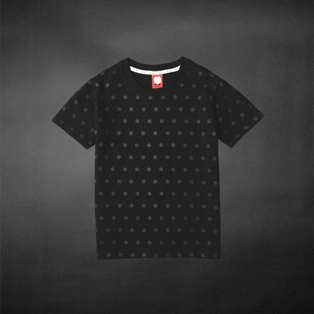 "H-ZOO" Dotttttt Tee 黑底黑点点 ( 已售完 ) - 女装 T 恤 - 棉 黑色