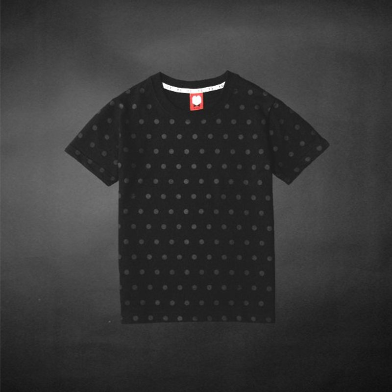 "H-ZOO" Dotttttt Tee 黑底黑点点 ( 已售完 ) - 女装 T 恤 - 棉．麻 黑色