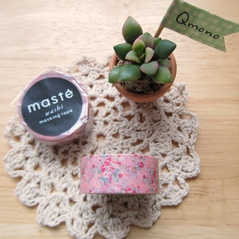 maste Masking Tape 和纸胶带 Multi系列【小碎花-粉红(MST-MKT18-PK)】 - 纸胶带 - 其他材质 粉红色