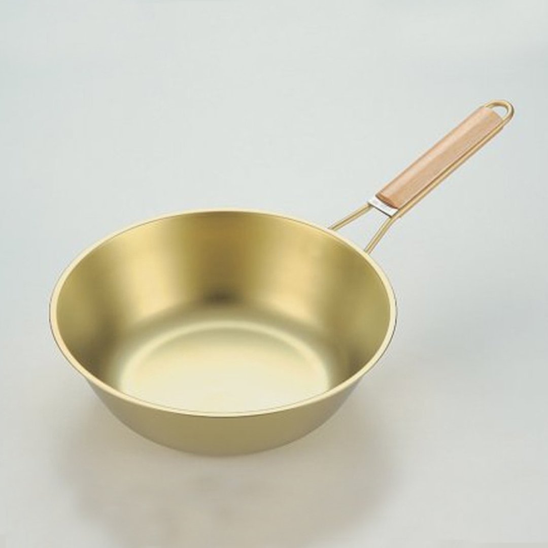 钛爱地球系列-日本制原木柄纯钛锅 24cm - 厨房用具 - 其他金属 