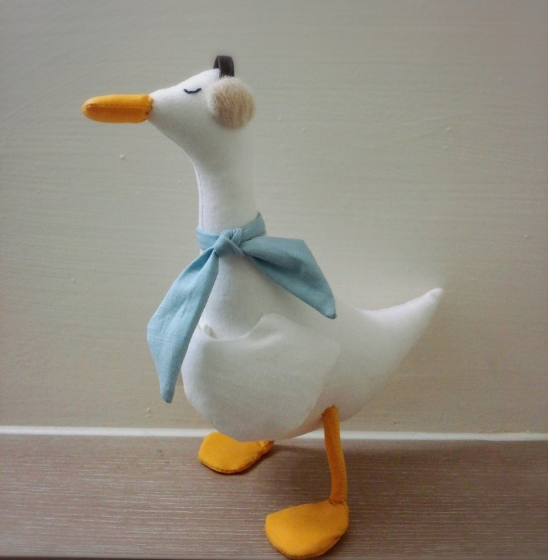 戴耳机听音乐的鸭子 - 耳机 - 其他材质 白色