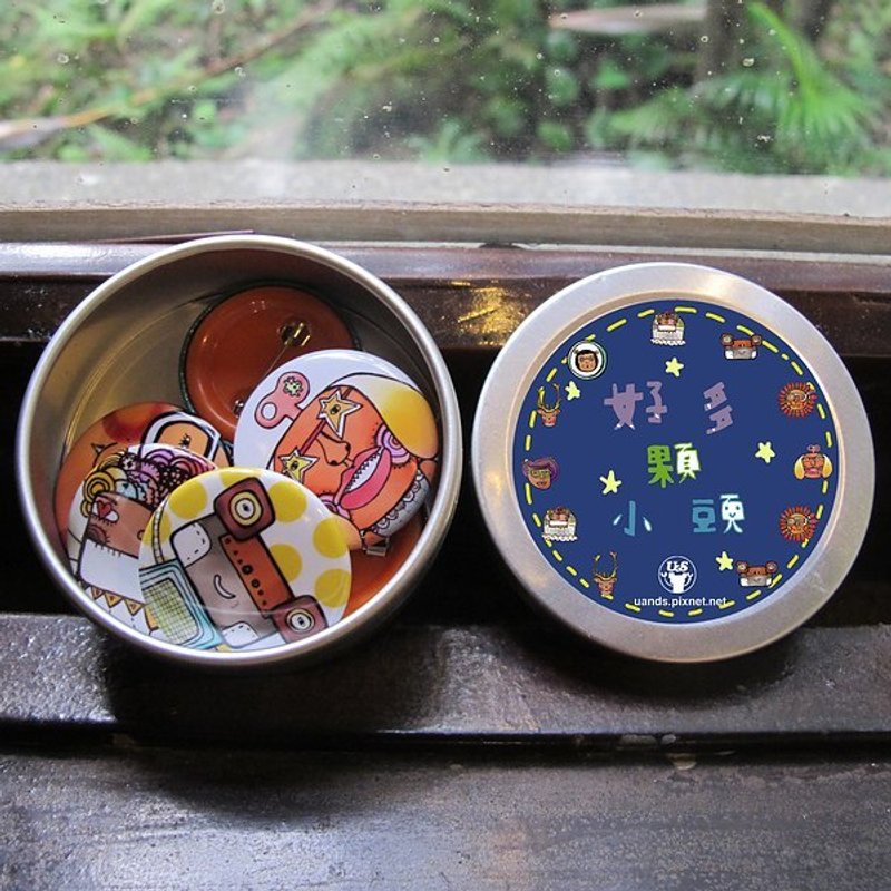 好多颗小头·赤毛族小胸章7个组·附精美铁盒 - 胸针 - 其他金属 