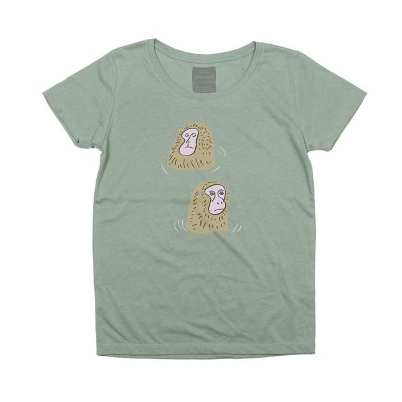 Onsen Snow Monkey illustrations T-shirt animal (Animal) Tcollector - 女装 T 恤 - 棉．麻 