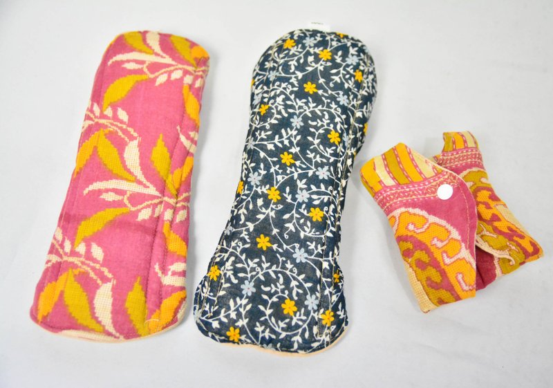 草木染有机棉卫生棉＿可更换内垫＿菱形＿中＿公平贸易 - 其他 - 棉．麻 多色