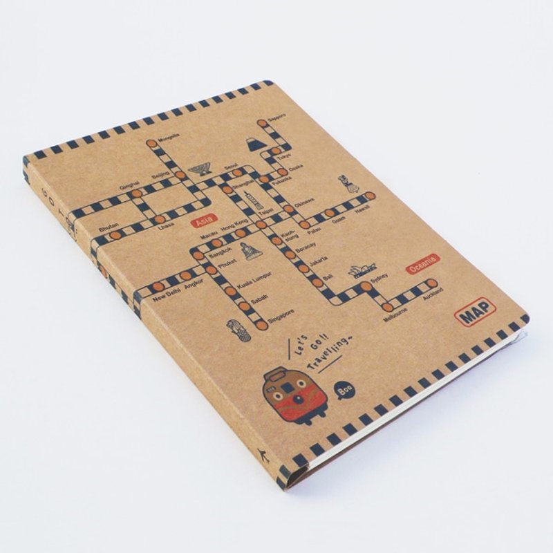 《Foufou X Bon》-我的旅行all in one旅行记事/笔记本二代-环游电车 - 笔记本/手帐 - 纸 