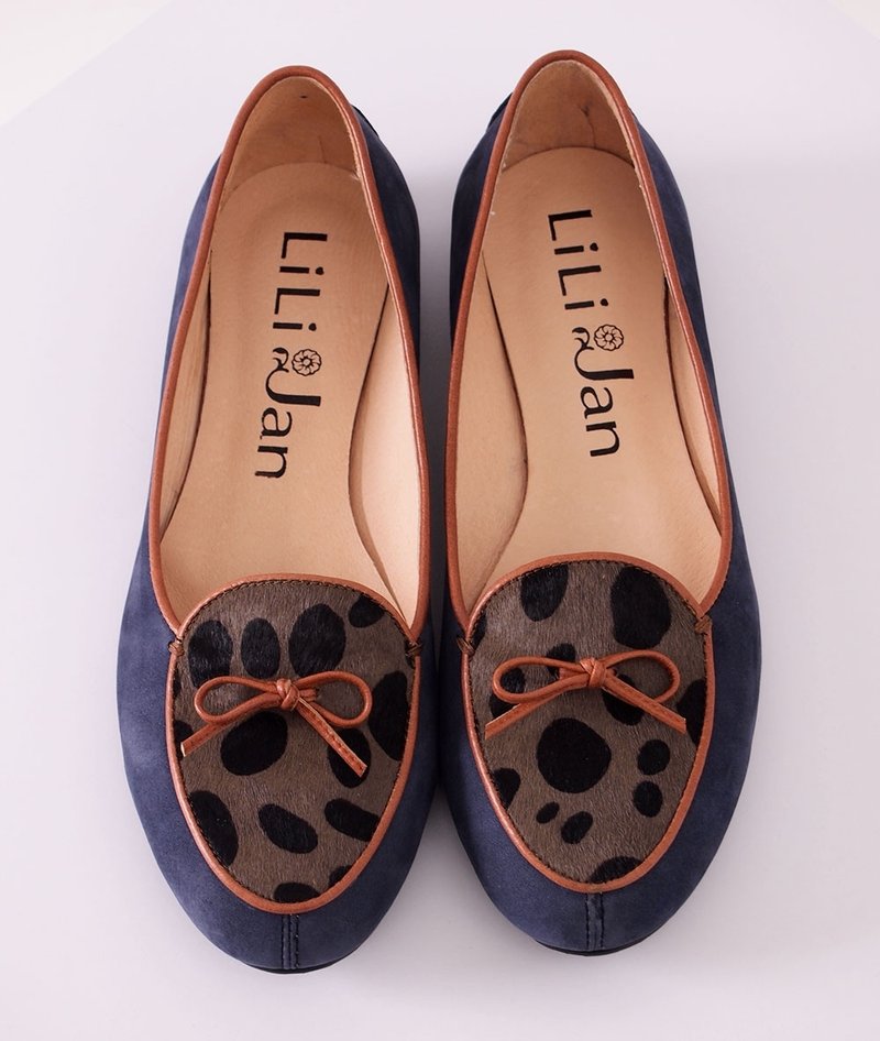 Nubuck【甜美麦町】乐福鞋_蓝 - 女款休闲鞋 - 真皮 蓝色