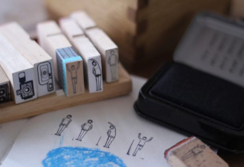 ▣体操印章▣ 手叉腰 - 印章/印台 - 其他材质 咖啡色