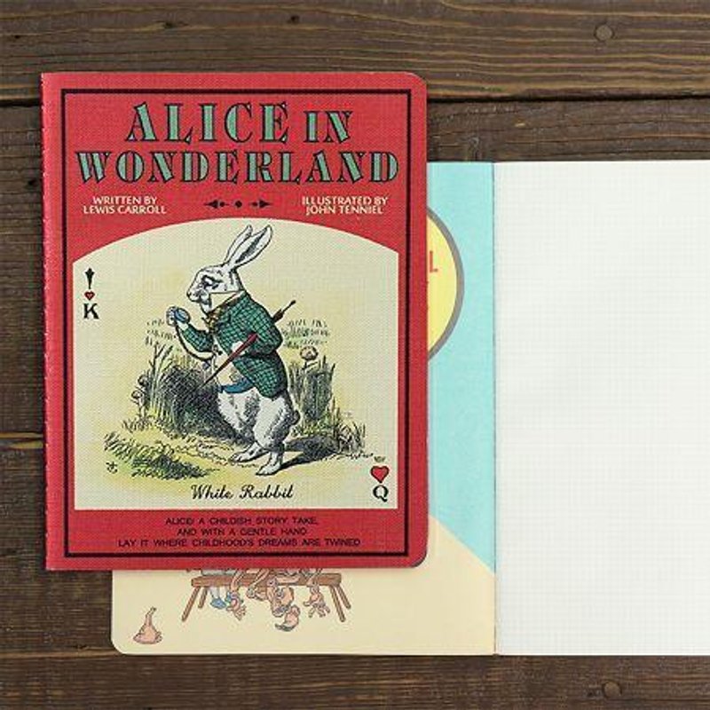 Dessin x 7321 Design-VG 爱丽丝方格眼笔记本S-怀表先生,7321-07387 - 笔记本/手帐 - 纸 红色