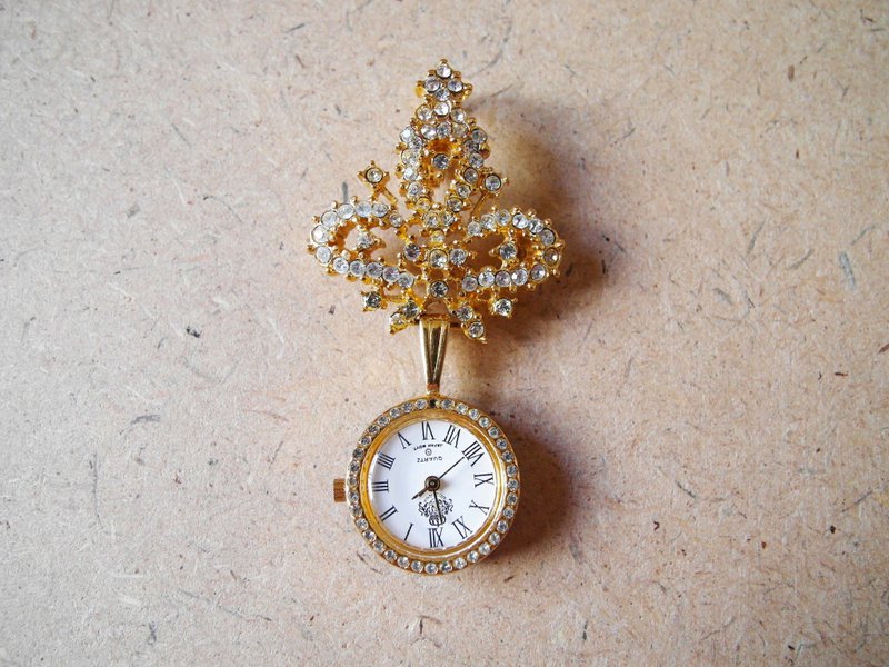 复时品【日本机蕊三用胸针石英表】 - 女表 - 其他材质 金色