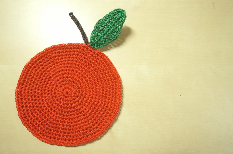 红咚咚苹果/黄澄澄苹果/绿青青苹果 - 杯垫 - 聚酯纤维 红色