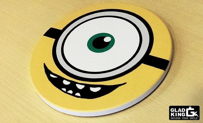 ★GLAD KING独家设计★神偷奶爸三眼怪小小兵草泥马羊驼-陶瓷吸水杯垫 - 杯垫 - 其他材质 黄色