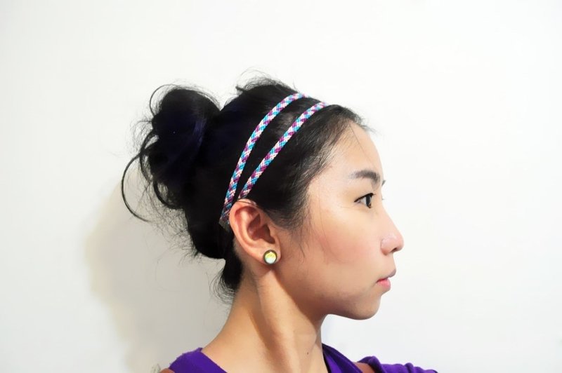 发带 双绳 编织麻花 - 发饰 - 其他材质 蓝色