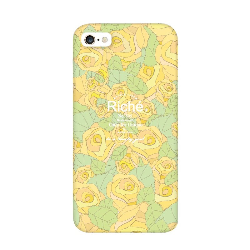 复古欧洲黄玫瑰手机壳 - 手机壳/手机套 - 其他材质 黄色