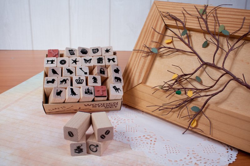 剪复印章组 - 印章/印台 - 木头 